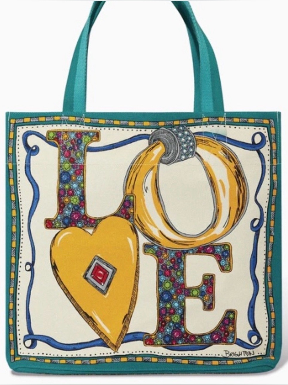 Brighton “Charmed LOVE Tote”. Canvas tote NWT!